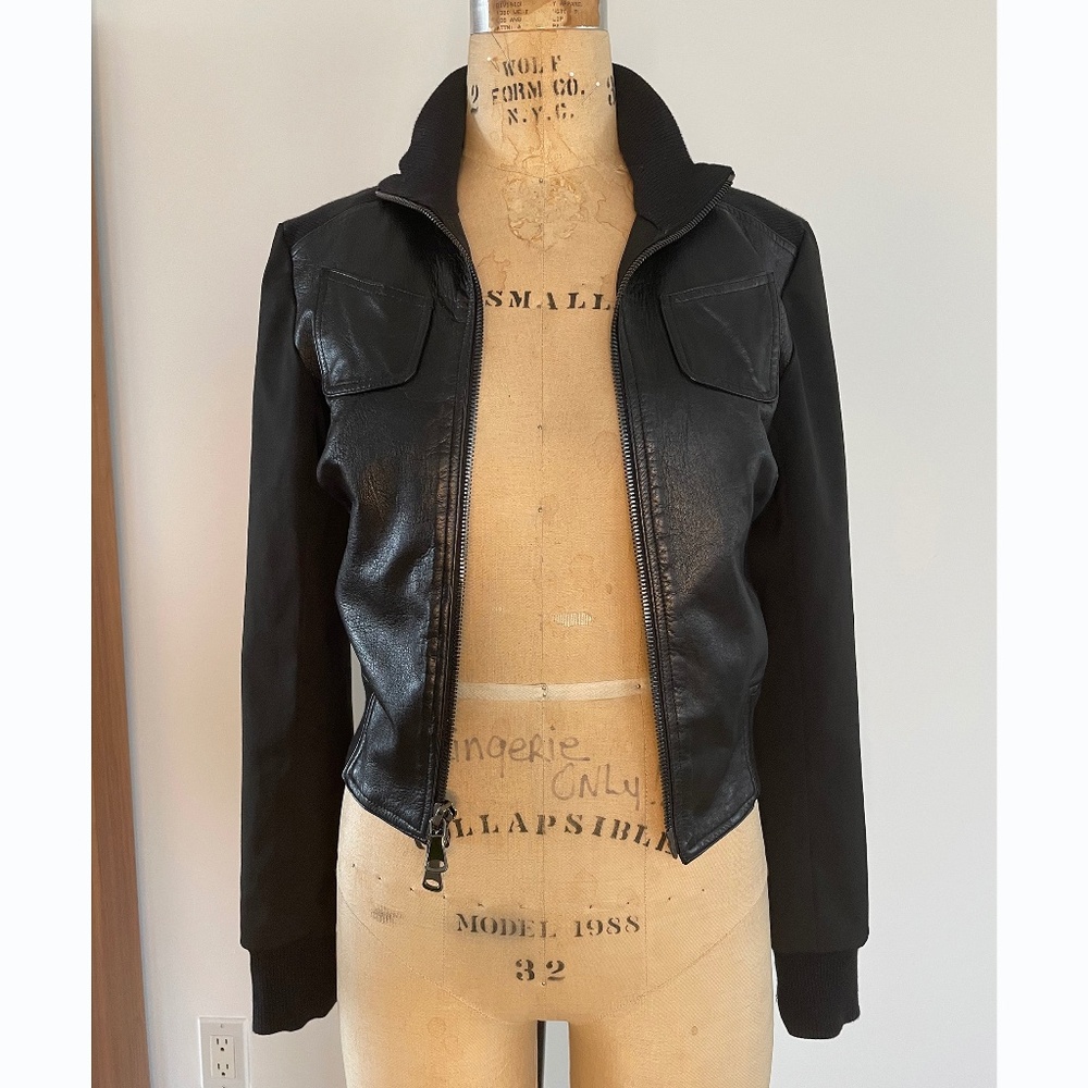 Louis Verdad Leather Bomber Jacket